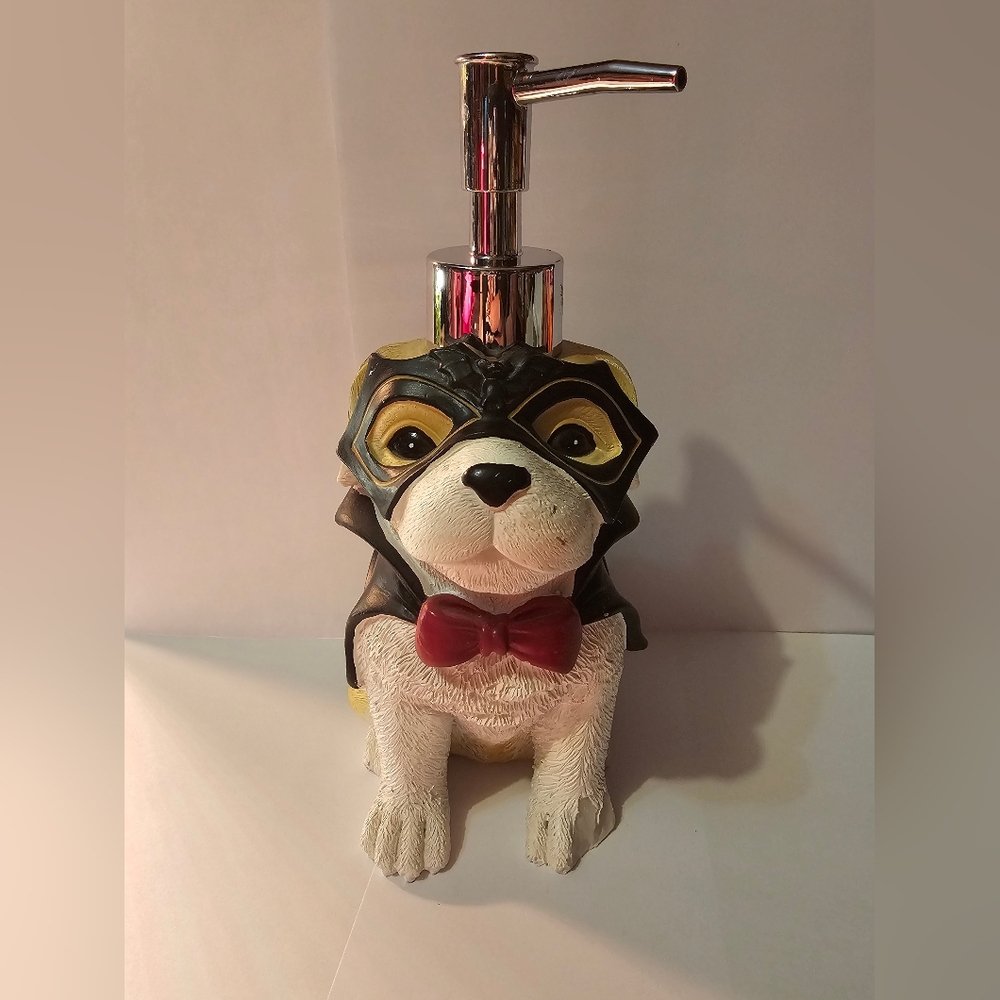 Dracula Halloween Decor Dog Soap Dispenser - Black and Red Bathroom Decor Style
